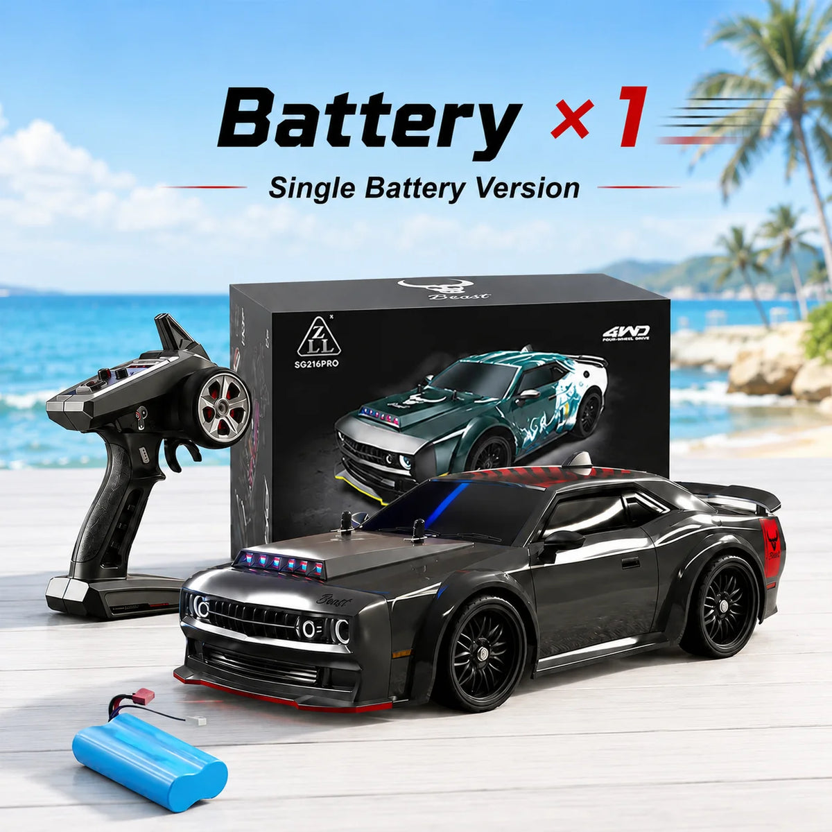 ZNLYRION Brushless 4WD Remote Control Drift Racing Car With Lights