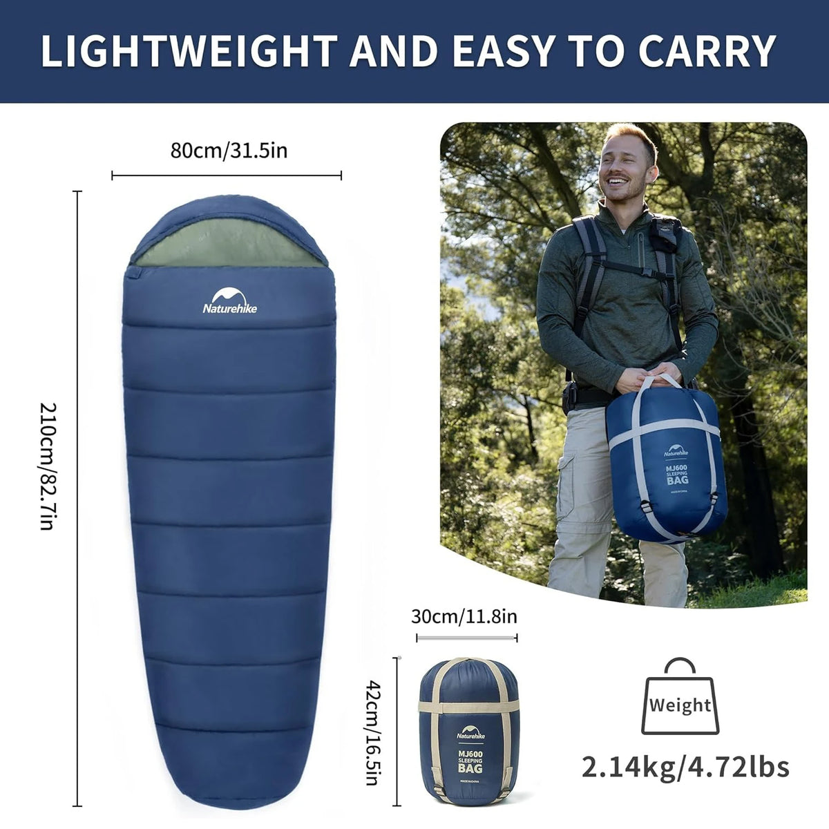 Naturehike Mummy Sleeping Bag Adult Winter Warm Outdoor Camping Gear