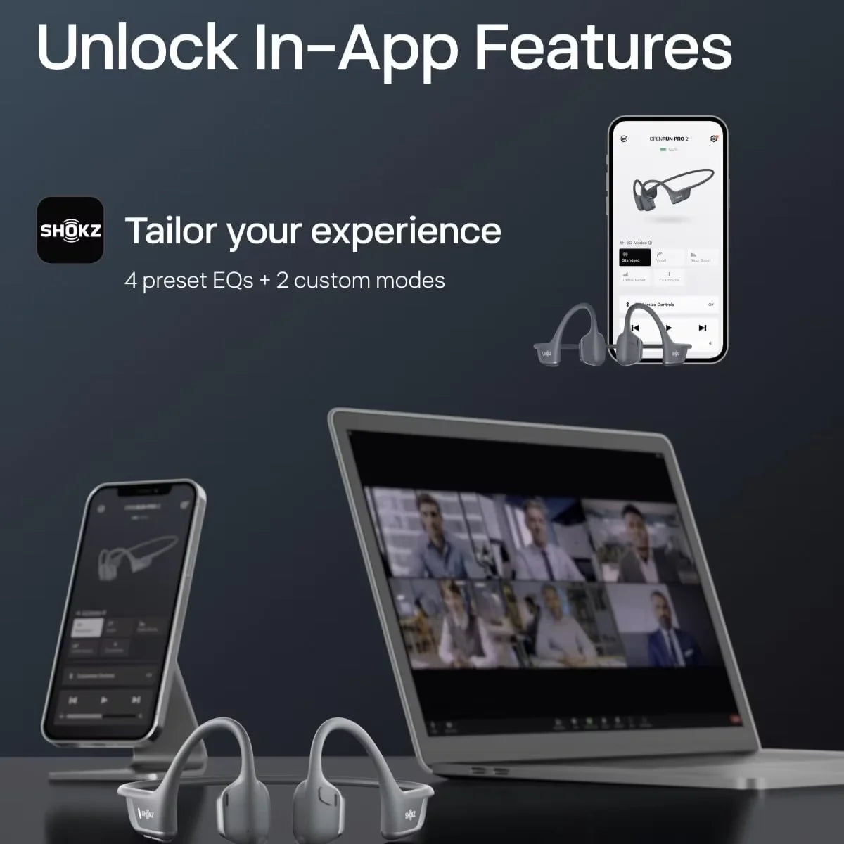 Shokz OpenRun Pro Wireless Sports Earphones Featuring Noise Cancelling Mic