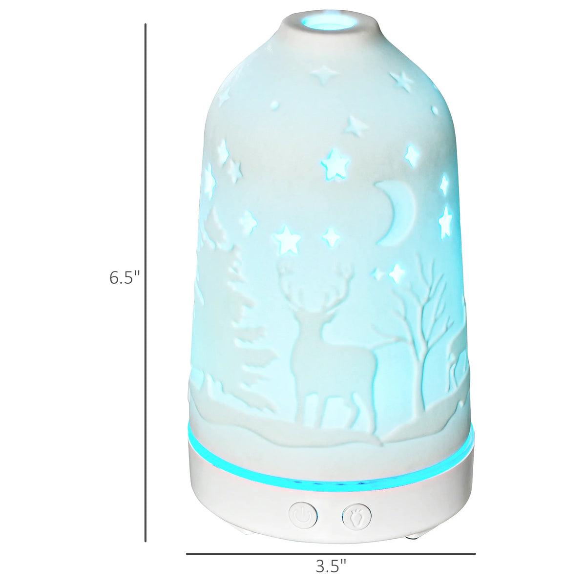 HOMCOM Ultrasonic Aromatherapy Diffuser With Ceramic Cover